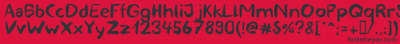 blemished Font – Black Fonts on Red Background