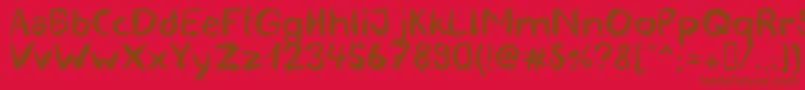 blemished Font – Brown Fonts on Red Background