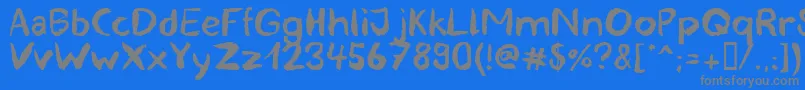 blemished Font – Gray Fonts on Blue Background