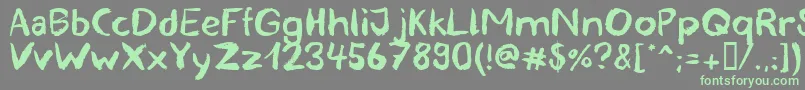 blemished Font – Green Fonts on Gray Background