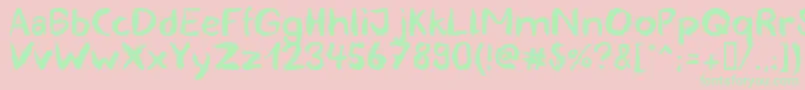 blemished Font – Green Fonts on Pink Background