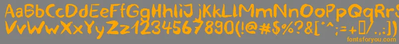 blemished Font – Orange Fonts on Gray Background