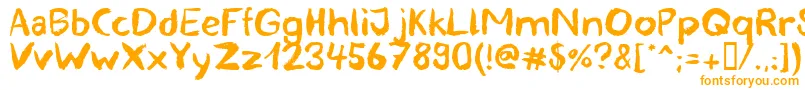 blemished Font – Orange Fonts on White Background