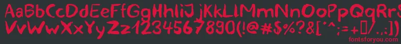 blemished Font – Red Fonts on Black Background
