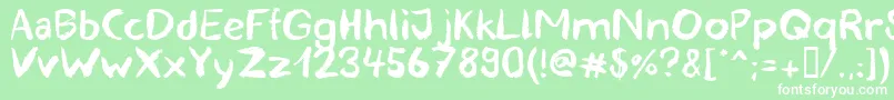 blemished Font – White Fonts on Green Background
