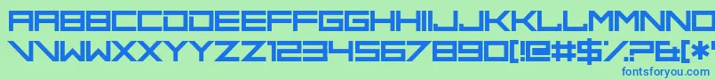 Blend Her Font – Blue Fonts on Green Background