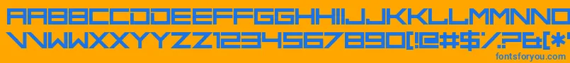 Blend Her Font – Blue Fonts on Orange Background