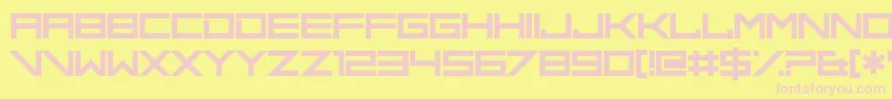 Blend Her-fontti – vaaleanpunaiset fontit keltaisella taustalla