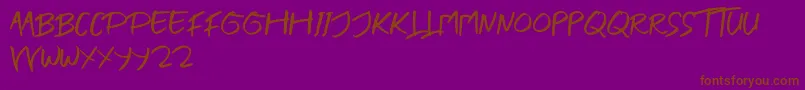 BLENDER BRUSH Font – Brown Fonts on Purple Background