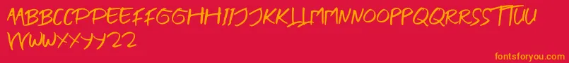 BLENDER BRUSH Font – Orange Fonts on Red Background