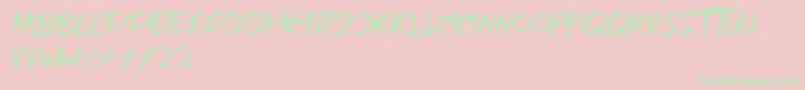 BLENDER BRUSH Font – Green Fonts on Pink Background