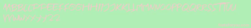 BLENDER BRUSH-Schriftart – Rosa Schriften auf grünem Hintergrund