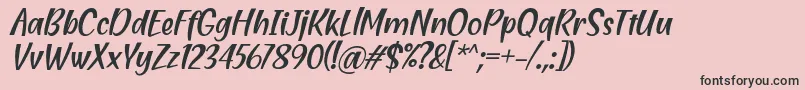 Blending Attraction Italic Font by Situjuh 7NTypes-Schriftart – Schwarze Schriften auf rosa Hintergrund