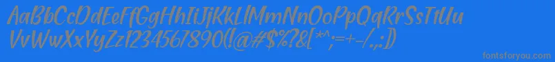 fuente Blending Attraction Italic Font by Situjuh 7NTypes – Fuentes Grises Sobre Fondo Azul
