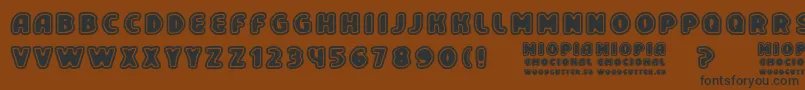 MiopiaEmocional Font – Black Fonts on Brown Background