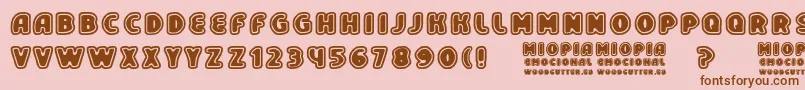 MiopiaEmocional Font – Brown Fonts on Pink Background