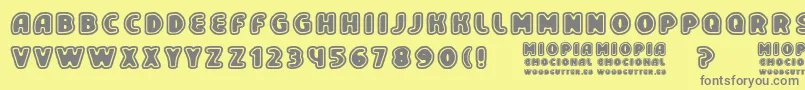 MiopiaEmocional Font – Gray Fonts on Yellow Background