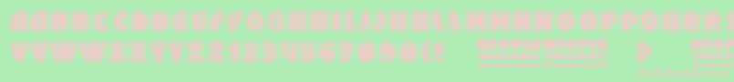 MiopiaEmocional Font – Pink Fonts on Green Background