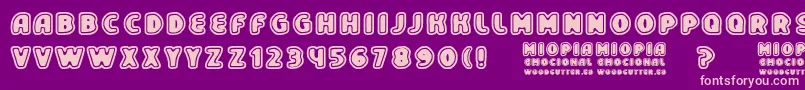 MiopiaEmocional Font – Pink Fonts on Purple Background