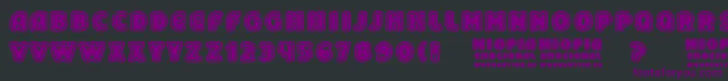 MiopiaEmocional Font – Purple Fonts on Black Background