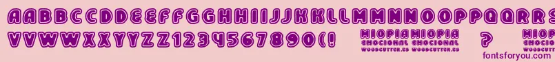 MiopiaEmocional Font – Purple Fonts on Pink Background