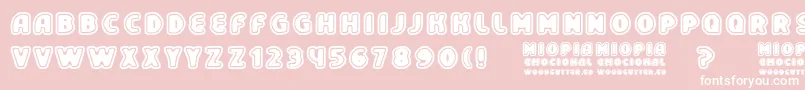 MiopiaEmocional Font – White Fonts on Pink Background