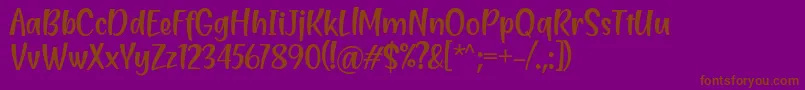 Шрифт Blending Attraction Regular Font by Situjuh 7NTypes – коричневые шрифты на фиолетовом фоне