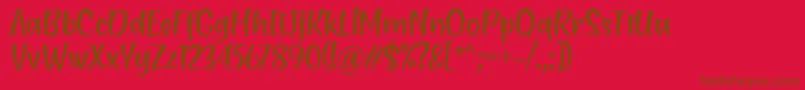 Blending Attraction Regular Font by Situjuh 7NTypes-Schriftart – Braune Schriften auf rotem Hintergrund