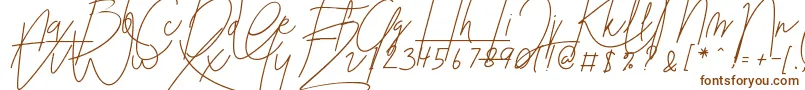 Blenheim Signature v2-Schriftart – Braune Schriften auf weißem Hintergrund