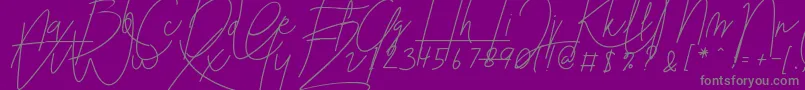 Blenheim Signature v2 Font – Gray Fonts on Purple Background