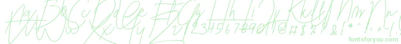 Blenheim Signature v2 Font – Green Fonts on White Background