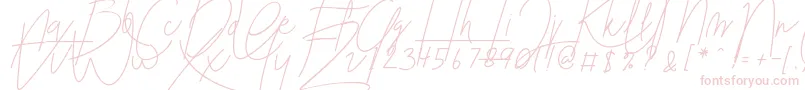 Fonte Blenheim Signature v2 – fontes rosa em um fundo branco