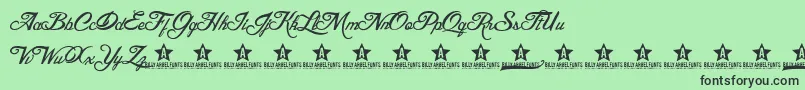 BLESD     Font – Black Fonts on Green Background