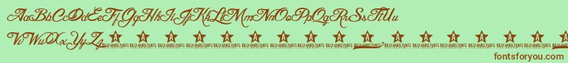 BLESD     Font – Brown Fonts on Green Background