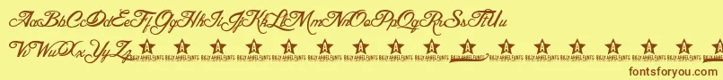 BLESD     Font – Brown Fonts on Yellow Background