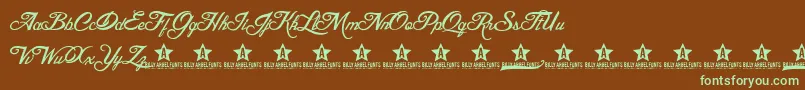BLESD     Font – Green Fonts on Brown Background