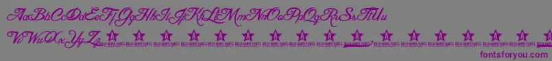 Шрифт BLESD     – фиолетовые шрифты на сером фоне