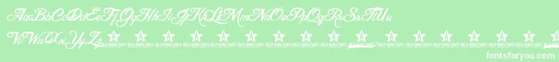 BLESD     Font – White Fonts on Green Background