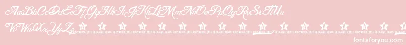 BLESD     Font – White Fonts on Pink Background