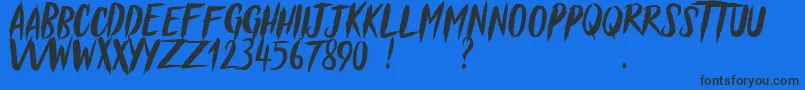 Blessed Believer   Demo Font – Black Fonts on Blue Background