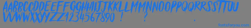 Czcionka Blessed Believer   Demo – niebieskie czcionki na szarym tle