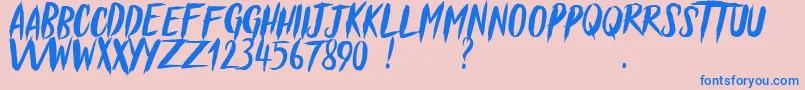 Blessed Believer   Demo Font – Blue Fonts on Pink Background