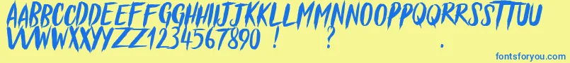 Blessed Believer   Demo Font – Blue Fonts on Yellow Background