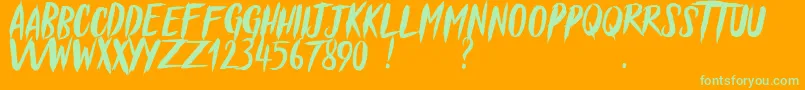 Blessed Believer   Demo Font – Green Fonts on Orange Background