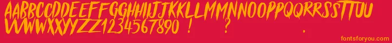 Blessed Believer   Demo Font – Orange Fonts on Red Background