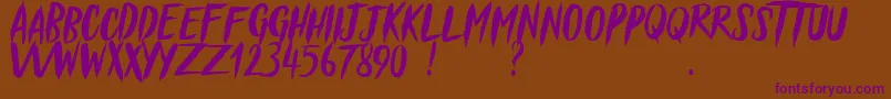 Blessed Believer   Demo-fontti – violetit fontit ruskealla taustalla