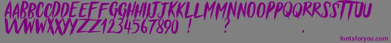 Blessed Believer   Demo Font – Purple Fonts on Gray Background