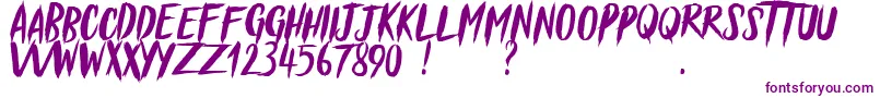Blessed Believer   Demo-Schriftart – Violette Schriften auf weißem Hintergrund