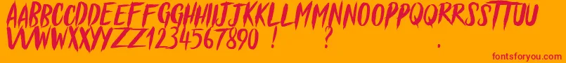 Blessed Believer   Demo Font – Red Fonts on Orange Background