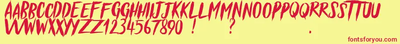 Blessed Believer   Demo Font – Red Fonts on Yellow Background